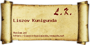 Liszov Kunigunda névjegykártya